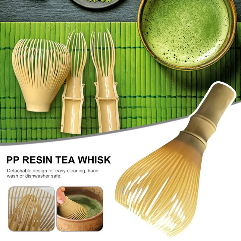 Vaigu Matcha Whisk Chaseni pintsli tööriistad Matcha rohelise tee pulbri jaoks Korduvkasutatav pulbrivispli visplihoidjaga teetseremooniapintsliga