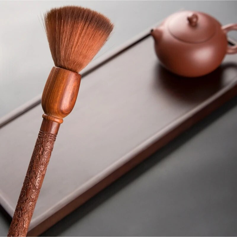 GIANXI Ξύλινο πινέλο για τσαγιού Βούρτσα τσαγιού Δίσκος τσαγιού Καθαριστικό τραπεζιού Βραστήρας Εργαλείο καθαρισμού Pot Pen Αξεσουάρ Τελετής τσαγιού