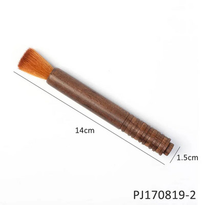 1vnt Puer Tools Natūralaus medžio ilgos rankenos arbatos padėklo valymo įrankiai Šepetys Minkšti arbatinuko šepečiai Prying Tea Brick Profesionalus įrankis