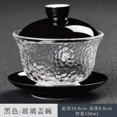 Karščiui atsparus stiklinis dubuo su keramikiniu dangteliu Kung Fu arbatos rinkinys Kinijos arbatos puodelis Gaiwan arbatinukas Tureen Gai Wan Gaiwan skirtas Travel Puer