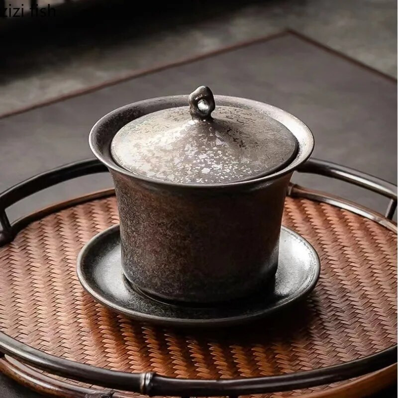 Roosteglasuuriga keraamiline teetassi alustass Teekannu kaanega kauss Kung fu teenõud tee püreeni tee valmistamise riistad Tee valmistamise vahendid