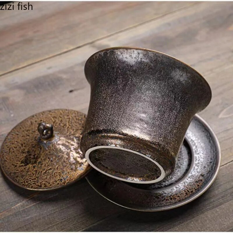 Roosteglasuuriga keraamiline teetassi alustass Teekannu kaanega kauss Kung fu teenõud tee püreeni tee valmistamise riistad Tee valmistamise vahendid