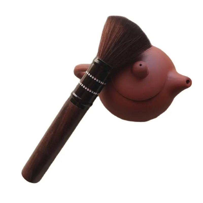 Medinio arbatos padėklo šepetėlio valymo arbatos šepetėlis arbatos padėklo stalo puodelio lėkštės valiklis virdulio valymo įrankis arbatos rašiklio arbatos ceremonijos priedai