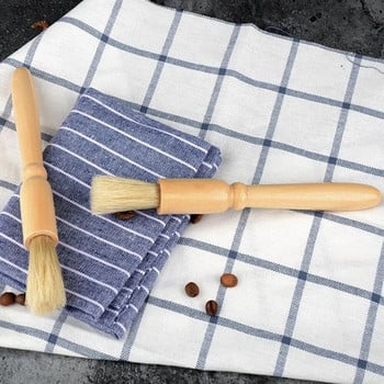 Чайник Clean Maker Инструменти Дървена дръжка Аксесоари Четки за почистване Влакна Четка за кафе на прах Кафемелачка