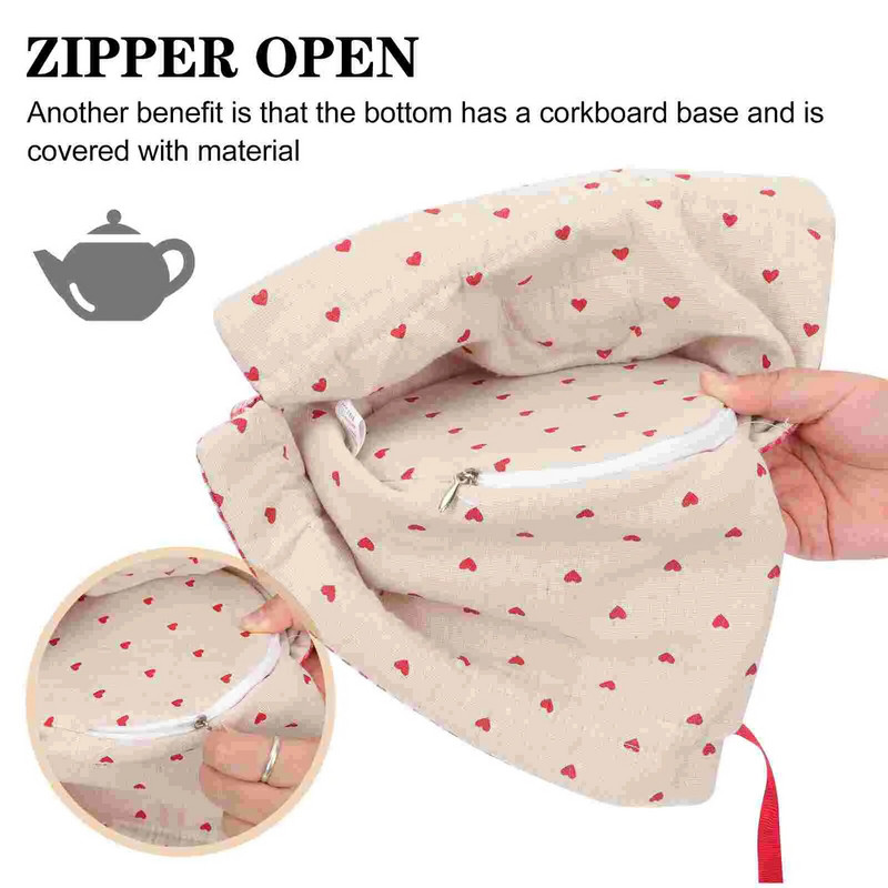 Arbatinuko dangtis nuo dulkių dangtelis kavos šildytuvas virtuvės virdulys šildytuvas medvilnė lauko rankovė