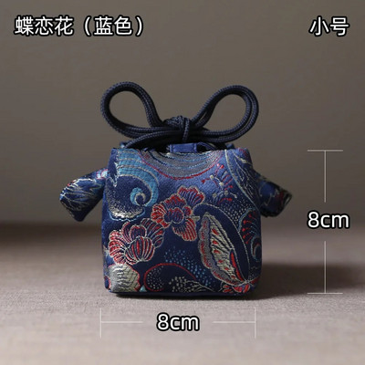 Audinio laikymo maišelis sutirštintas kelioninis arbatos rinkinys Organizatoriaus įrankis Arbatos reikmenys Nešiojamas rankų darbo arbatos puodelio audinio maišelis