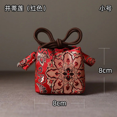 Audinio laikymo maišelis sutirštintas kelioninis arbatos rinkinys Organizatoriaus įrankis Arbatos reikmenys Nešiojamas rankų darbo arbatos puodelio audinio maišelis