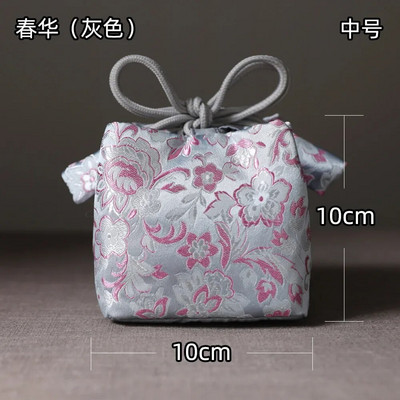 Audinio laikymo maišelis sutirštintas kelioninis arbatos rinkinys Organizatoriaus įrankis Arbatos reikmenys Nešiojamas rankų darbo arbatos puodelio audinio maišelis