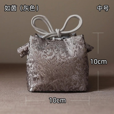 Audinio laikymo maišelis sutirštintas kelioninis arbatos rinkinys Organizatoriaus įrankis Arbatos reikmenys Nešiojamas rankų darbo arbatos puodelio audinio maišelis