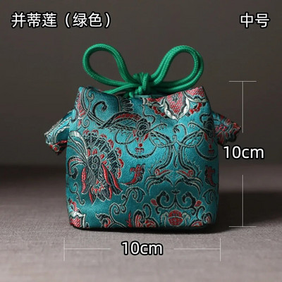 Audinio laikymo maišelis sutirštintas kelioninis arbatos rinkinys Organizatoriaus įrankis Arbatos reikmenys Nešiojamas rankų darbo arbatos puodelio audinio maišelis