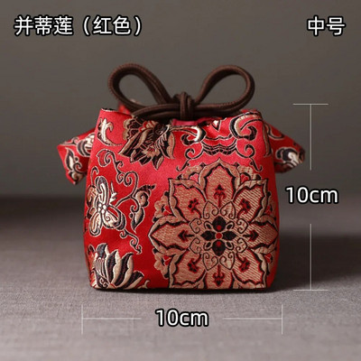 Audinio laikymo maišelis sutirštintas kelioninis arbatos rinkinys Organizatoriaus įrankis Arbatos reikmenys Nešiojamas rankų darbo arbatos puodelio audinio maišelis