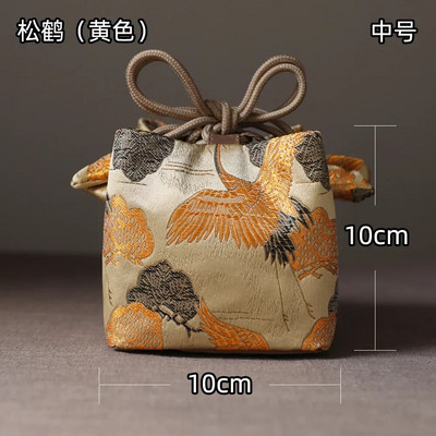 Audinio laikymo maišelis sutirštintas kelioninis arbatos rinkinys Organizatoriaus įrankis Arbatos reikmenys Nešiojamas rankų darbo arbatos puodelio audinio maišelis