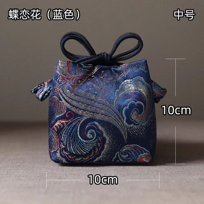 Audinio laikymo maišelis sutirštintas kelioninis arbatos rinkinys Organizatoriaus įrankis Arbatos reikmenys Nešiojamas rankų darbo arbatos puodelio audinio maišelis