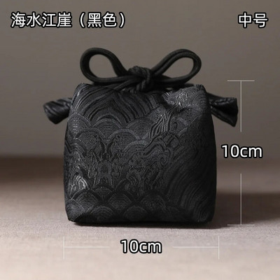 Audinio laikymo maišelis sutirštintas kelioninis arbatos rinkinys Organizatoriaus įrankis Arbatos reikmenys Nešiojamas rankų darbo arbatos puodelio audinio maišelis