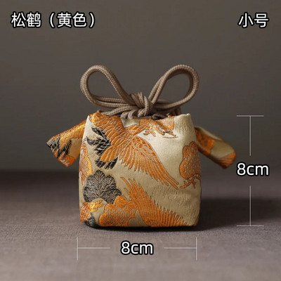 Audinio laikymo maišelis sutirštintas kelioninis arbatos rinkinys Organizatoriaus įrankis Arbatos reikmenys Nešiojamas rankų darbo arbatos puodelio audinio maišelis