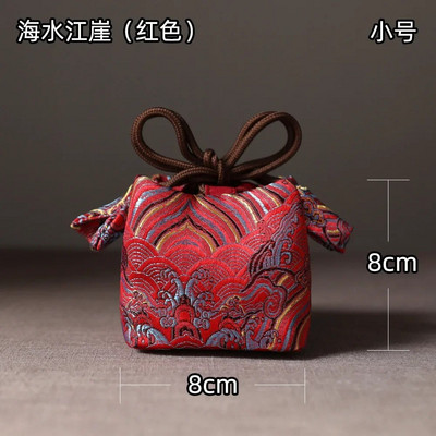 Audinio laikymo maišelis sutirštintas kelioninis arbatos rinkinys Organizatoriaus įrankis Arbatos reikmenys Nešiojamas rankų darbo arbatos puodelio audinio maišelis