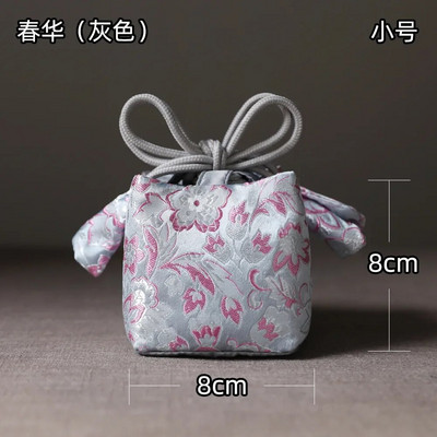 Audinio laikymo maišelis sutirštintas kelioninis arbatos rinkinys Organizatoriaus įrankis Arbatos reikmenys Nešiojamas rankų darbo arbatos puodelio audinio maišelis