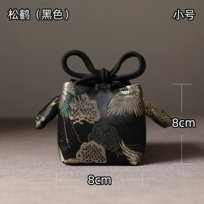 Audinio laikymo maišelis sutirštintas kelioninis arbatos rinkinys Organizatoriaus įrankis Arbatos reikmenys Nešiojamas rankų darbo arbatos puodelio audinio maišelis