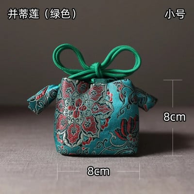 Audinio laikymo maišelis sutirštintas kelioninis arbatos rinkinys Organizatoriaus įrankis Arbatos reikmenys Nešiojamas rankų darbo arbatos puodelio audinio maišelis