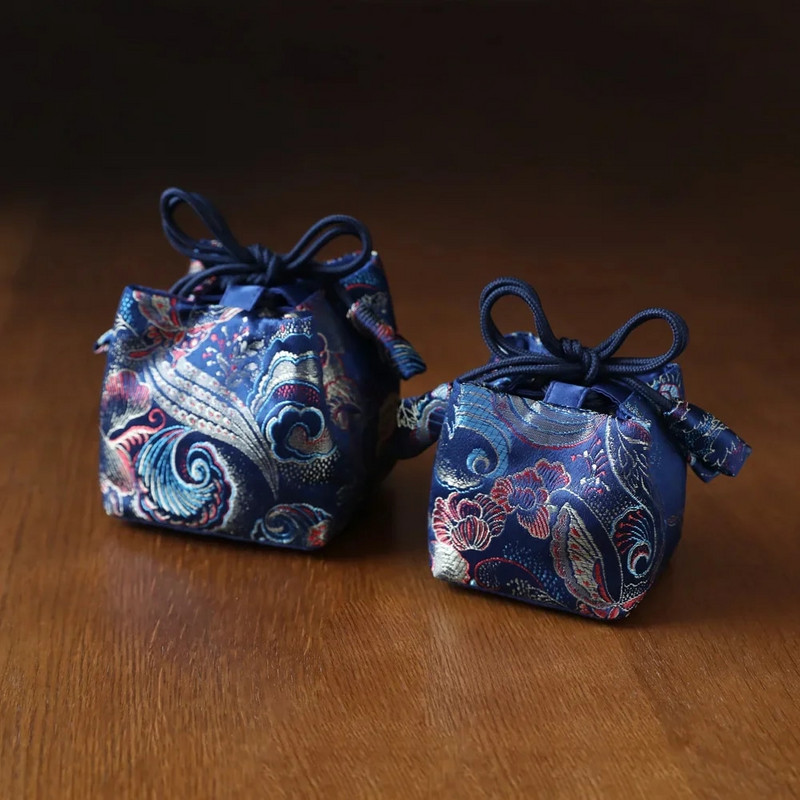 Audinio laikymo maišelis sutirštintas kelioninis arbatos rinkinys Organizatoriaus įrankis Arbatos reikmenys Nešiojamas rankų darbo arbatos puodelio audinio maišelis