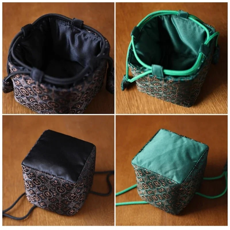 Audinio laikymo maišelis sutirštintas kelioninis arbatos rinkinys Organizatoriaus įrankis Arbatos reikmenys Nešiojamas rankų darbo arbatos puodelio audinio maišelis