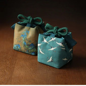 Arbatos indų laikymo maišelis Vintažinio audinio kelioninis arbatinukas arbatinuko medžiaginis maišelis lauke nešiojami sutirštinto porceliano laikymo maišeliai