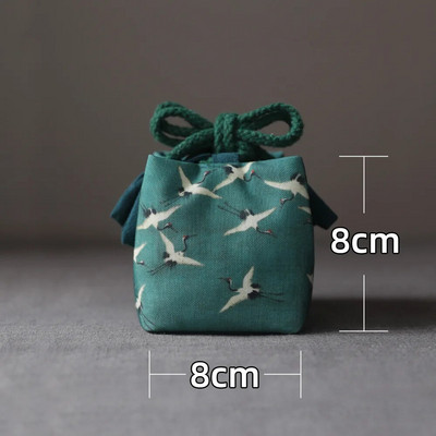 Arbatos indų laikymo maišelis Vintažinio audinio kelioninis arbatinukas arbatinuko medžiaginis maišelis lauke nešiojami sutirštinto porceliano laikymo maišeliai