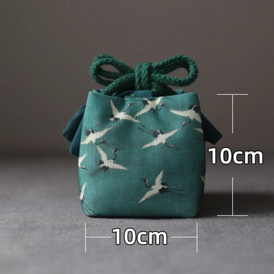 Arbatos indų laikymo maišelis Vintažinio audinio kelioninis arbatinukas arbatinuko medžiaginis maišelis lauke nešiojami sutirštinto porceliano laikymo maišeliai