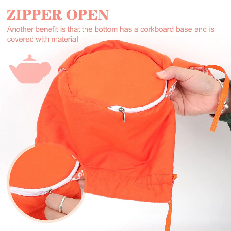 Tolmukindel kuumus, soe varrukas pingutusnöör teekannu isolatsioonikate, isoleeritud veekeetja põlemisvastane hubane kaitsev põlemisvastane vanaaegne