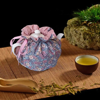 Нов изолационен капак за чайник Удобен памучен печат Топлоизолационен капак за домашен чайник Кухненски чайници Изолационен капак за прах