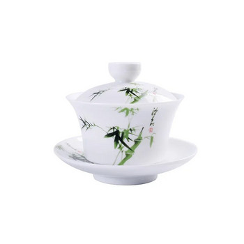 Χειροποίητη μπλε και λευκή πορσελάνη Gaiwan Tea Tureen Θιβετιανή σούπα με μπολ με καπάκι Γιαπωνέζικο φλιτζάνι Te φλιτζάνι κινέζικα φλιτζάνια τσαγιού Gai Wan Puer