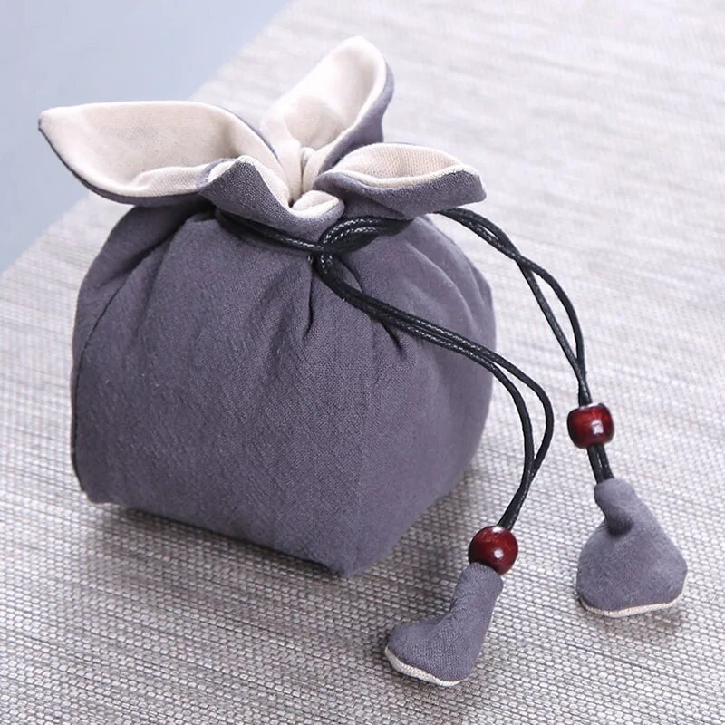 Paksendatud multifunktsionaalne puuvillane ja linane teenõude kott Teekannu säilituskott Kaasaskantav reisiteekannu komplekt Kott Teetarvikud LC652