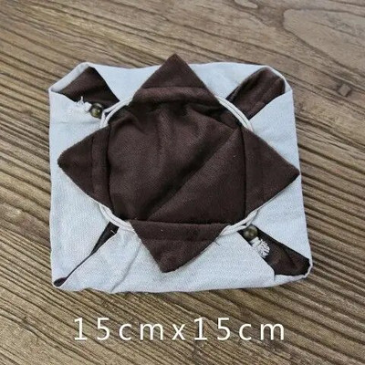 Paksendatud teekannu kott Hiina stiilis teetseremoonia hoiukott Puuvillasest riidest kott Reisimiseks kaasaskantav köis Kahekihiline teetassikott ZD51