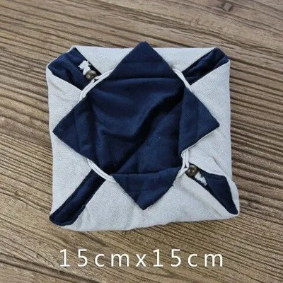 Paksendatud teekannu kott Hiina stiilis teetseremoonia hoiukott Puuvillasest riidest kott Reisimiseks kaasaskantav köis Kahekihiline teetassikott ZD51