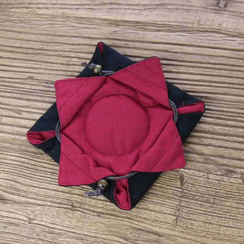 Paksendatud teekannu kott Hiina stiilis teetseremoonia hoiukott Puuvillasest riidest kott Reisimiseks kaasaskantav köis Kahekihiline teetassikott ZD51