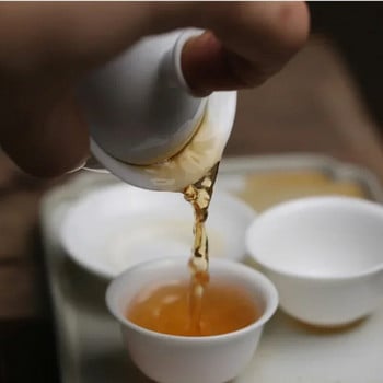 Mini 60ml Gaiwan για Τσάι Μασίφ Λευκή Πορσελάνη Τουρίνι με Καπάκι Teaware Travel Kung Fu Tea Bowls Κινέζικα φλιτζάνια Τσάουαν