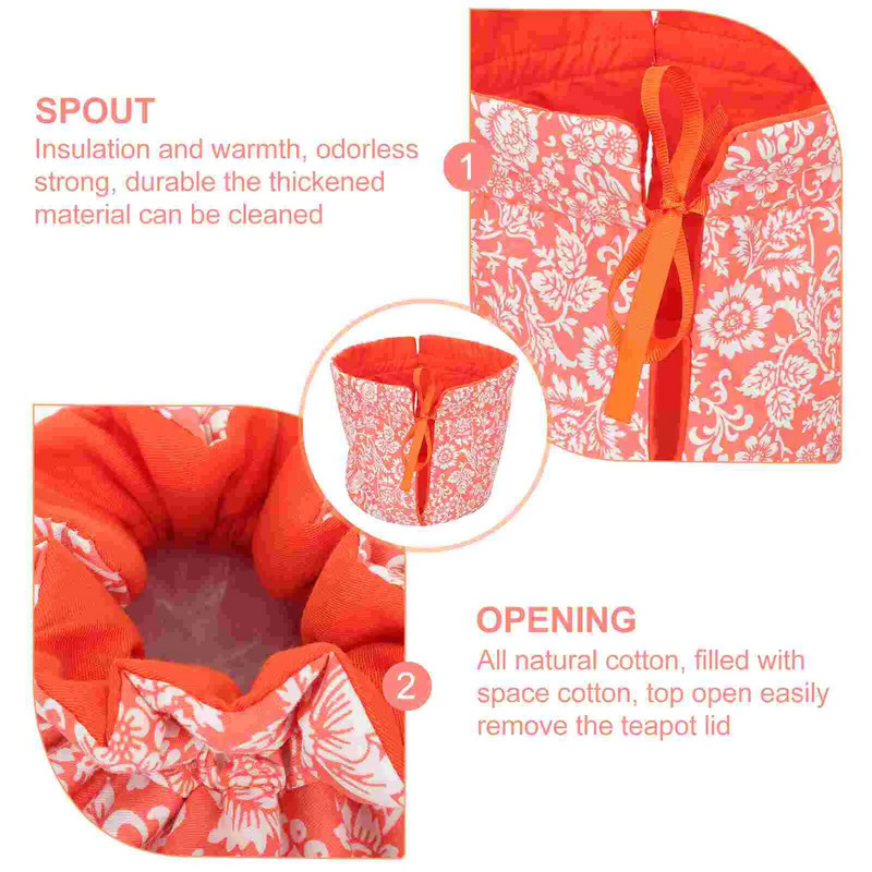 Teekannu isolatsioonikate Põlemisvastane Hubane Kaitse Põletusvastane Veekeetja Puuvillatrükk