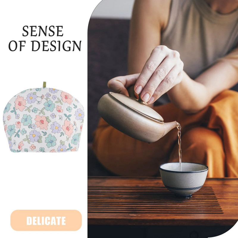 Arbatinuko šiltas dangtelis, atspausdintas jaukus virdulio rankovės Laikymas jaukios medvilnės virtuvės reikmenys