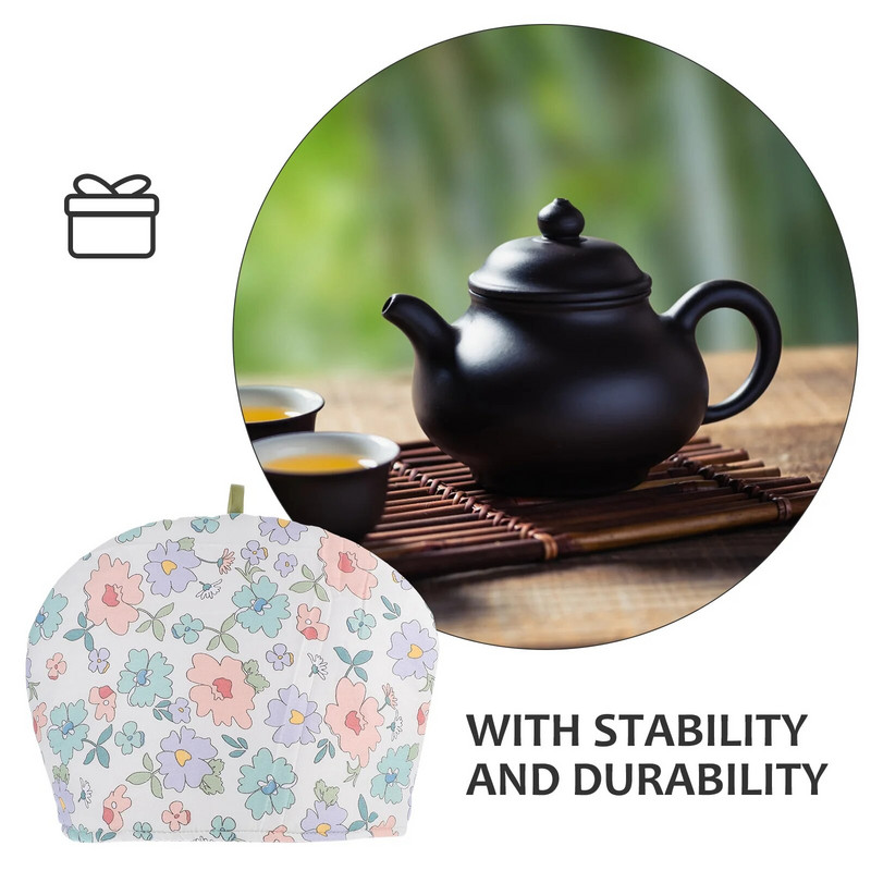 Arbatinuko šiltas dangtelis, atspausdintas jaukus virdulio rankovės Laikymas jaukios medvilnės virtuvės reikmenys