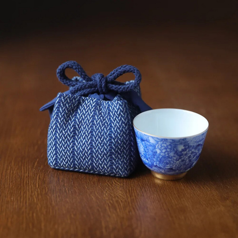 Hiina stiilis paksendatud reisiteerõivaste hoiukotid Kangast riidest kott Teekann Teetassikott Teetseremoonia riidest kotitarvikud ZD40