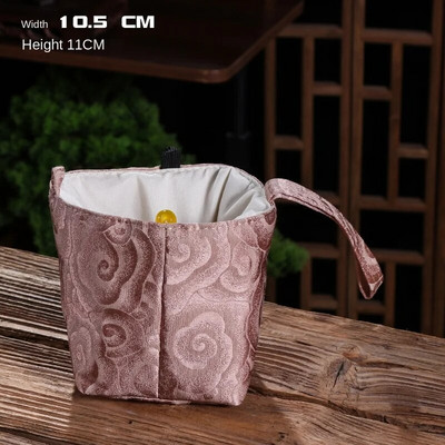 Kaasaskantav teekomplekt Buggy kott kaasaskantav väike teetassi kotid Pingutusnööriga kott Travel Master Cup kootud puuvillane kott reisitee komplekti kott