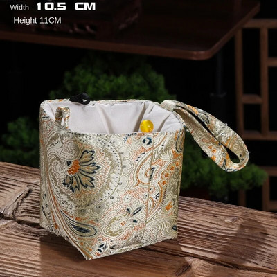 Kaasaskantav teekomplekt Buggy kott kaasaskantav väike teetassi kotid Pingutusnööriga kott Travel Master Cup kootud puuvillane kott reisitee komplekti kott