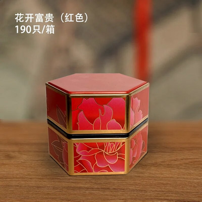 Δημιουργικό εξάγωνο κουτάκι τσαγιού Κινεζικό δοχείο αποθήκευσης τσαγιού Μικρό σφραγισμένο φορητό κουτί τσαγιού Αξεσουάρ σετ τσαγιού κενού κουτιού