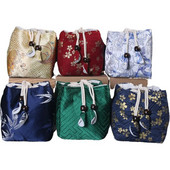 Teetseremoonia riistade riidest kott, reisitee komplekti hoiukott, teetassi teekannu pakkimine, riidest nöörist kott