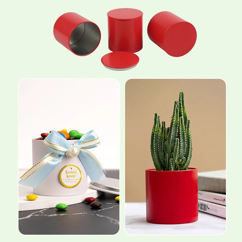 Teepakendipurk ümmargune rauast plekk-jäätunud teekonteiner Tee-, kommi-, kohvipakendite organiseerija