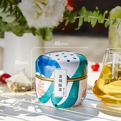 Tea Caddy Box konteinerid Küünlapurgid kohv kommid suupisted väikesed plekk mini kaasaskantavad säilituskarbid suletud purgid pakend teenõud