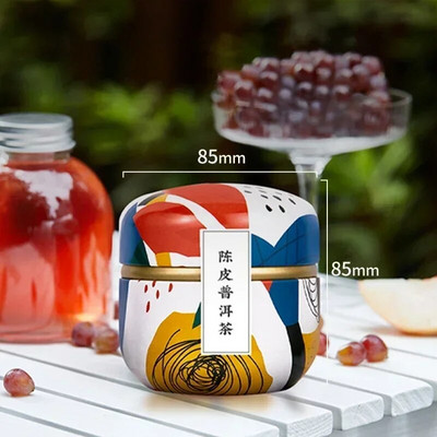 Tea Caddy Box konteinerid Küünlapurgid kohv kommid suupisted väikesed plekk mini kaasaskantavad säilituskarbid suletud purgid pakend teenõud