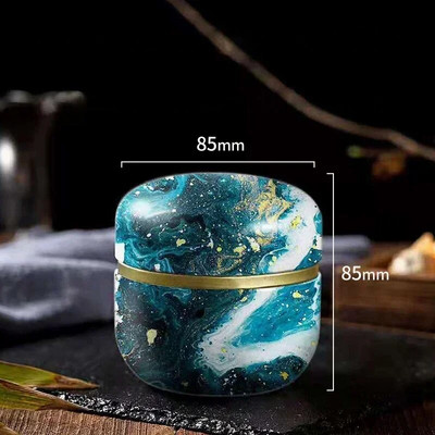 Tea Caddy Box konteinerid Küünlapurgid kohv kommid suupisted väikesed plekk mini kaasaskantavad säilituskarbid suletud purgid pakend teenõud