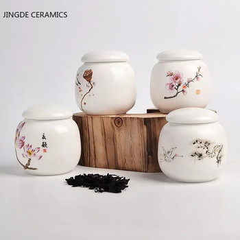 Mini Ceramics Tea Caddy Tieguanyin Резервоар за съхранение на чай Пътуване Преносим запечатан буркан за чай Контейнер за кафе Битови резервоари за съхранение