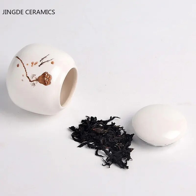 Minikeraamika Tea Caddy Tieguanyin tee hoiupaak reisimiseks kaasaskantav suletud teepurk kohvikonteiner majapidamises kasutatavad hoiupaagid